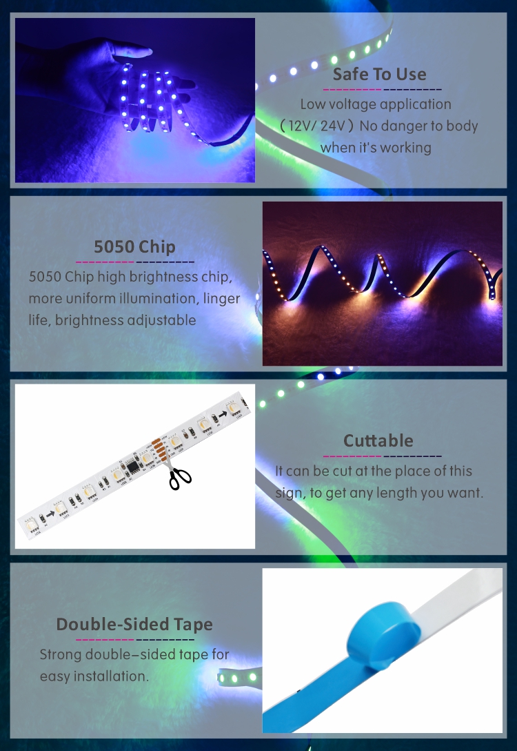 dmx flexible 5050 led strip