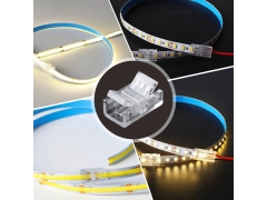 LED Strip Connector - 2 Pin 10mm LED Snap Connector for Strip to Strip Connection