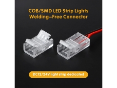 LED Strip Connector - 2 Pin 10mm LED Snap Connector for Strip to Strip Connection