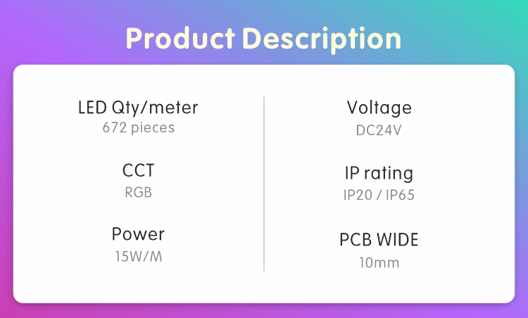 RGB COB LED Light Strip Dimmable