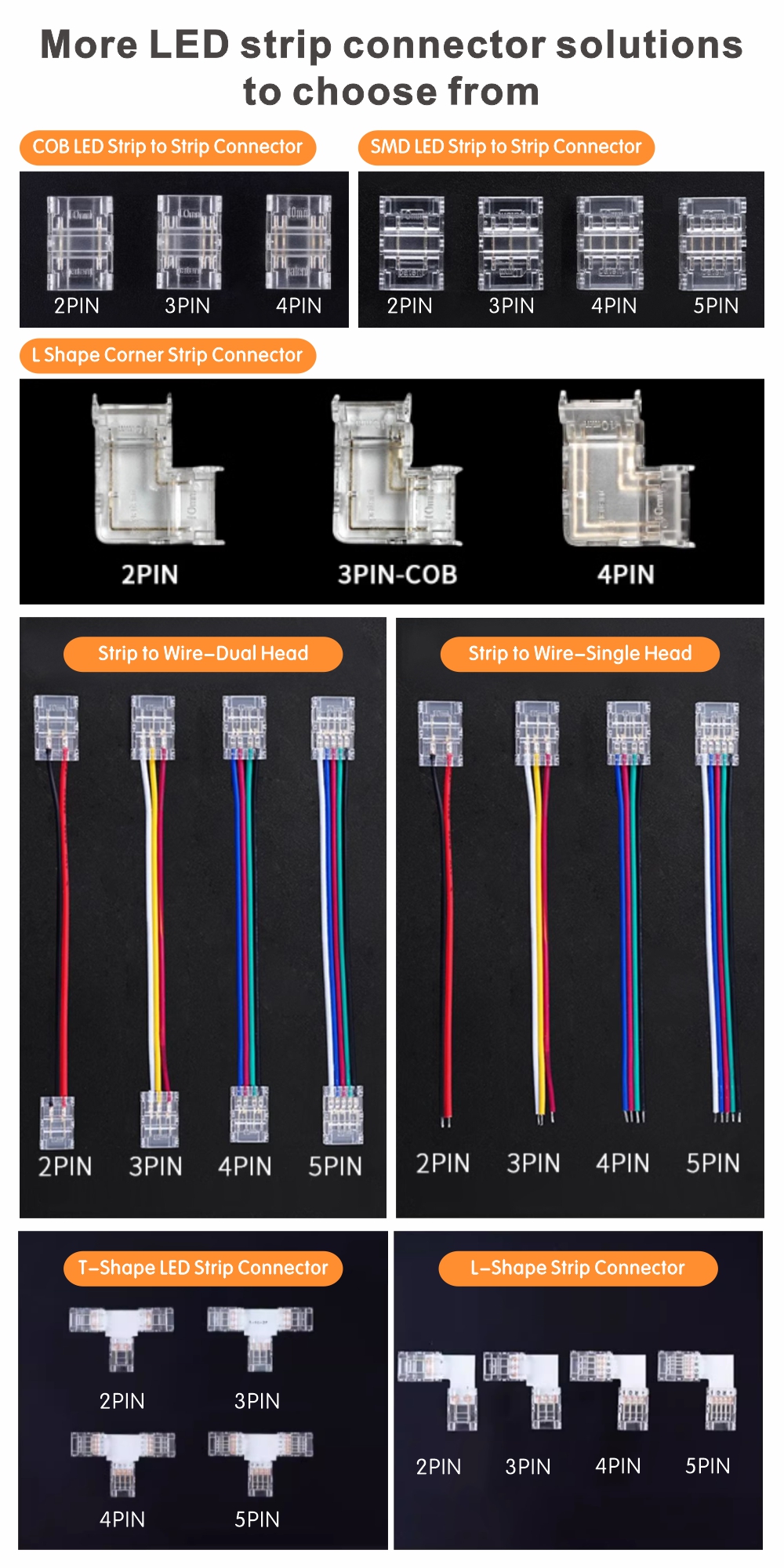  led strip connector