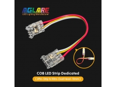 LED Strip Connector - 5/8/10mm COB LED Strip to Wire Connectors 2/3/4 Pin - Dual Head