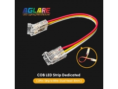 LED Strip Connector - 5/8/10mm COB LED Strip to Wire Connectors 2/3/4 Pin - Dual Head