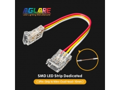 LED Strip Connector - 2Pin 3pin 4pin SMD LED Strip to Wire Connectors 5/8/10mm Double Head Connector