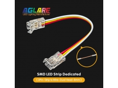 LED Strip Connector - 2Pin 3pin 4pin SMD LED Strip to Wire Connectors 5/8/10mm Double Head Connector