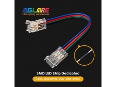 LED Strip Connector - 2Pin 3pin 4pin SMD LED Strip to Wire Connectors 5/8/10mm Double Head Connector