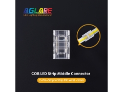 LED Strip Connector - 2Pin 3Pin 4Pin Strip to Strip Transparent Solderless COB LED Strip Connectors 5/8/10mm