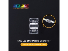 LED Strip Connector - 5/8/10mm SMD LED Strip  Connectors 2Pin 3Pin 4Pin Strip to Strip Connector Transparent Solderless