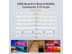 LED Strip Connector - 2Pin 3Pin 4Pin Strip to Strip Transparent Solderless COB LED Strip Connectors 5/8/10mm